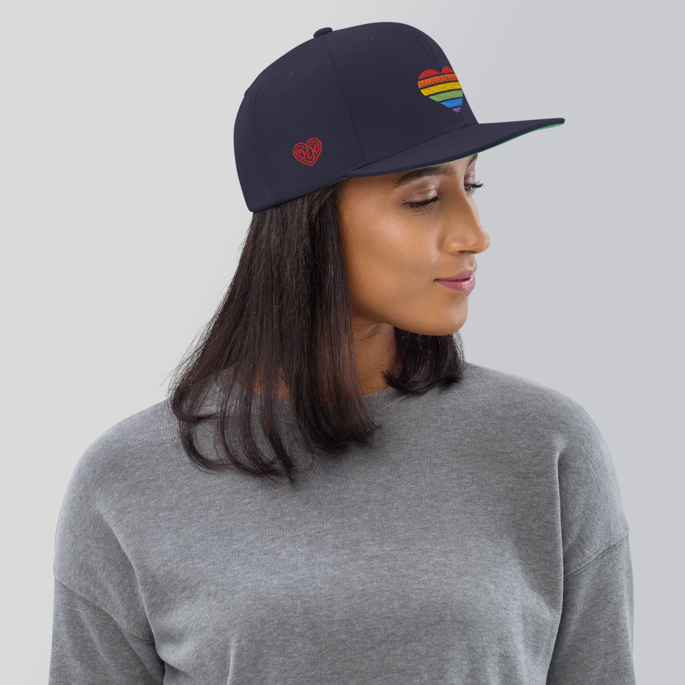 Casquette Snapback - COEUR ARC EN CIEL