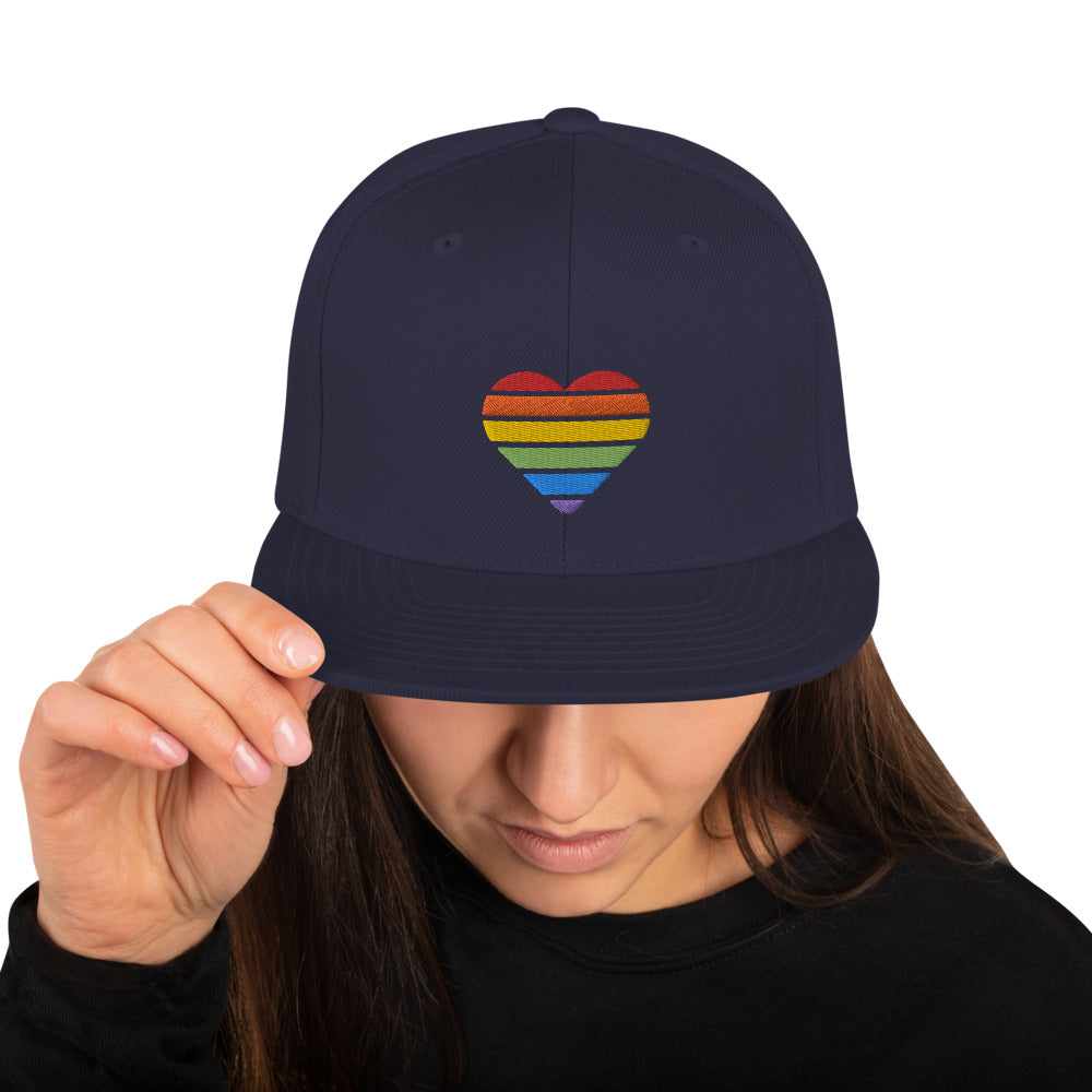 Casquette Snapback - COEUR ARC EN CIEL