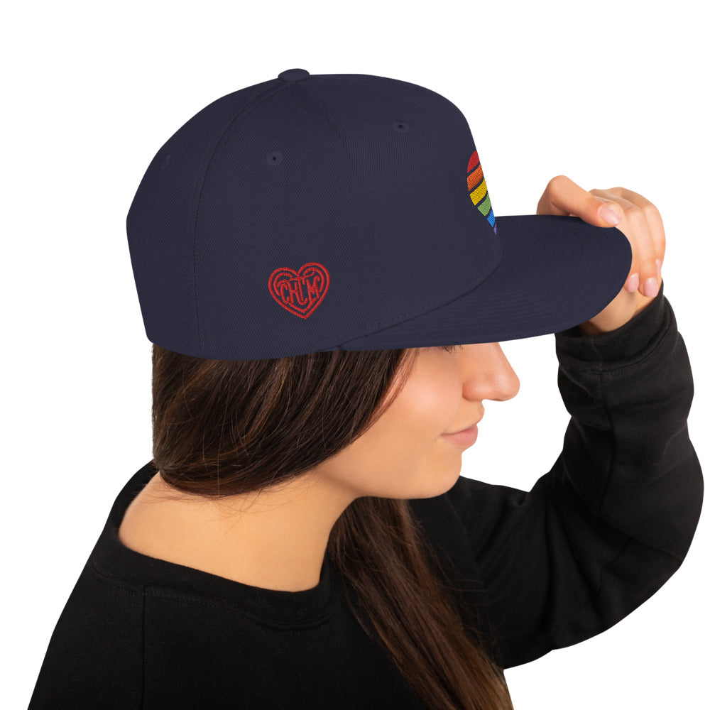 Casquette Snapback - COEUR ARC EN CIEL