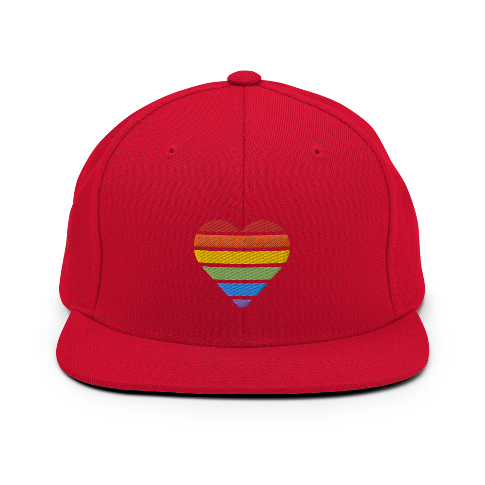 Casquette Snapback - COEUR ARC EN CIEL