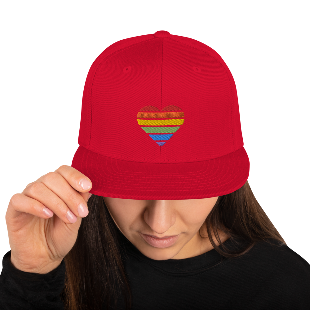 Casquette Snapback - COEUR ARC EN CIEL