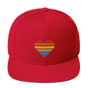 Casquette Snapback - COEUR ARC EN CIEL