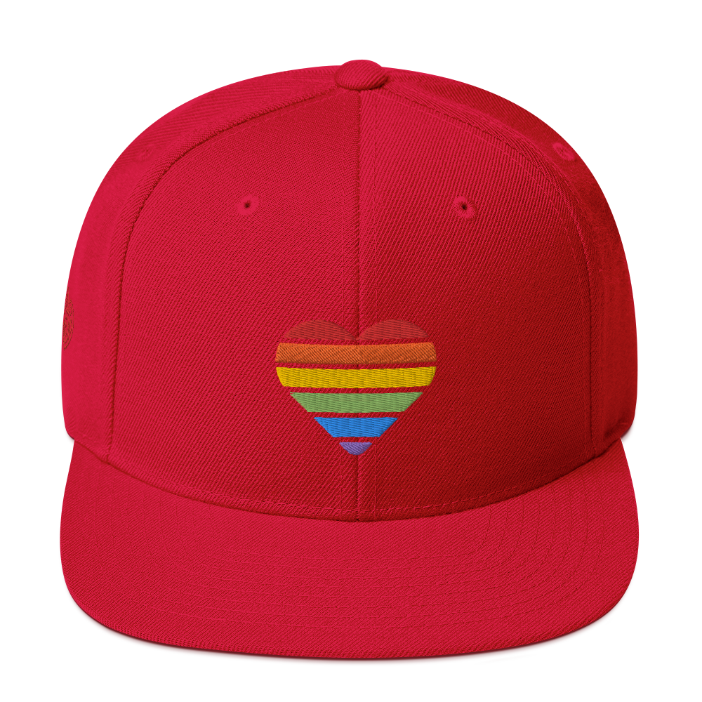 Casquette Snapback - COEUR ARC EN CIEL