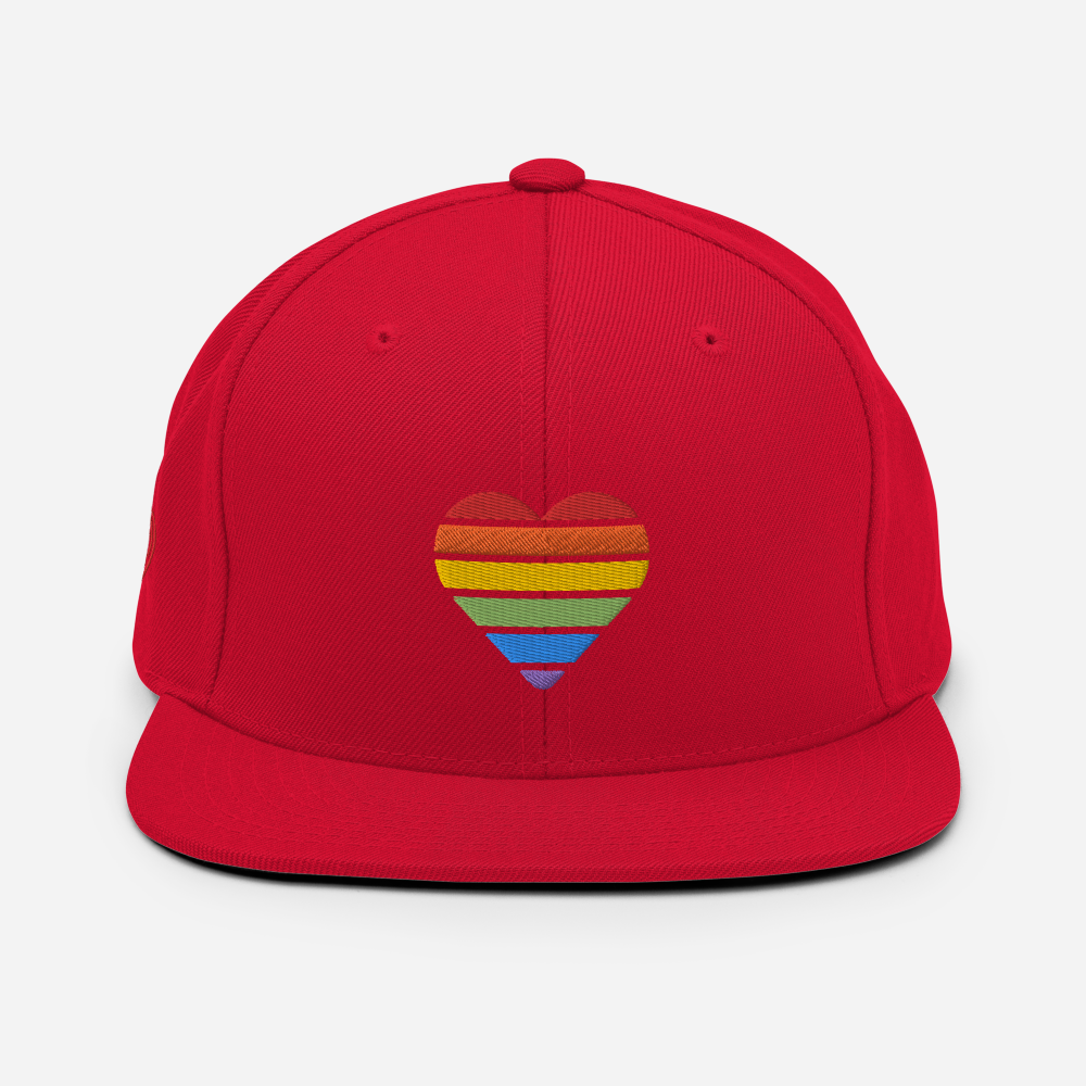 Casquette Snapback - COEUR ARC EN CIEL