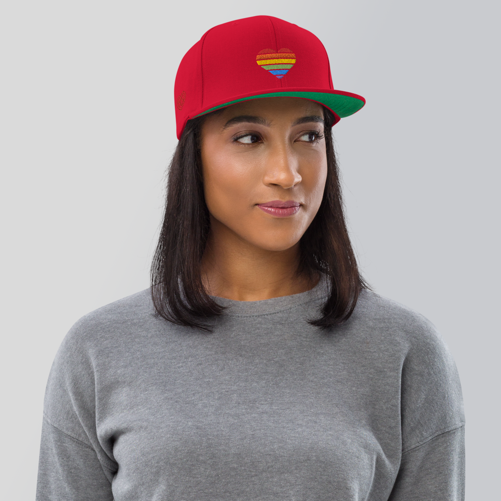 Casquette Snapback - COEUR ARC EN CIEL