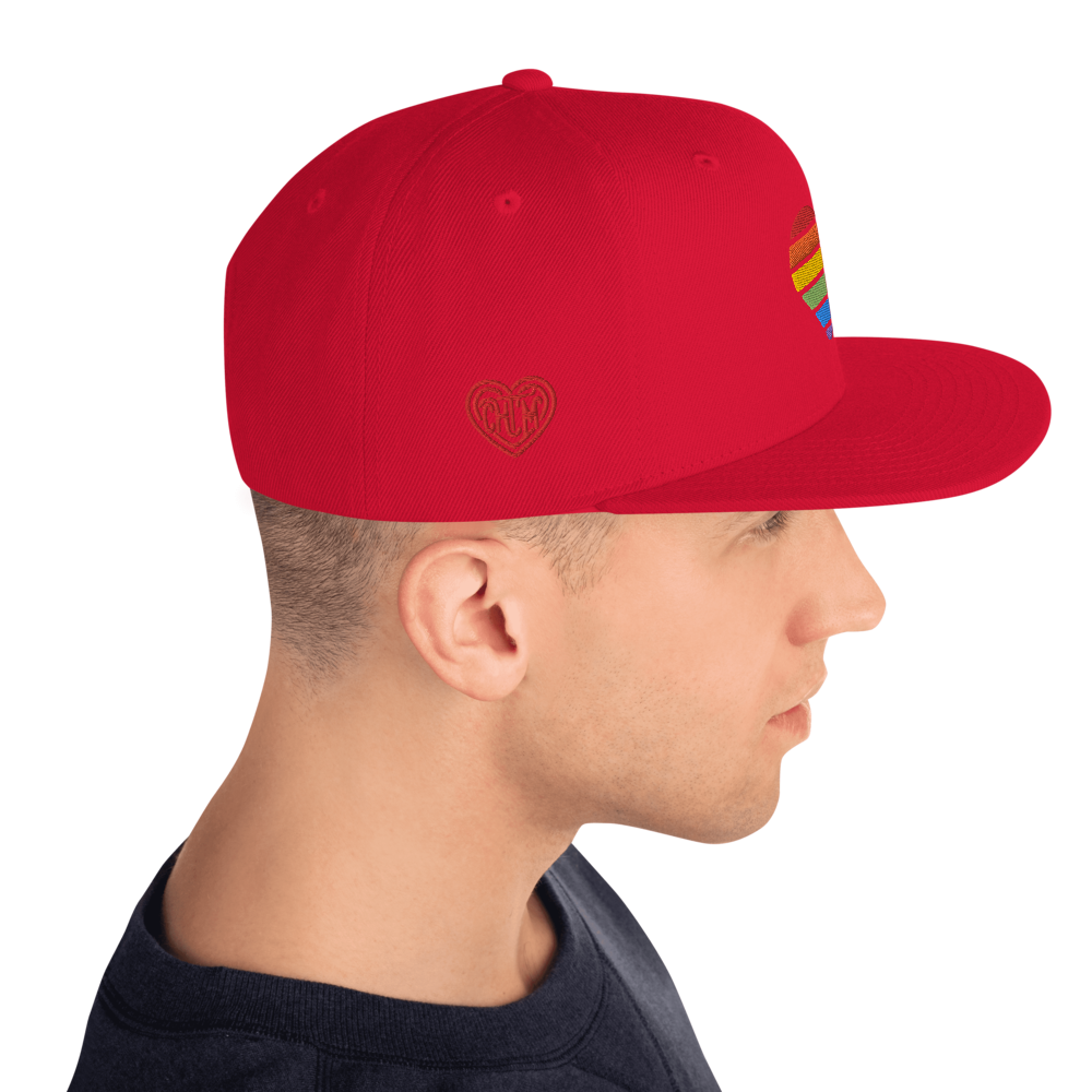Casquette Snapback - COEUR ARC EN CIEL