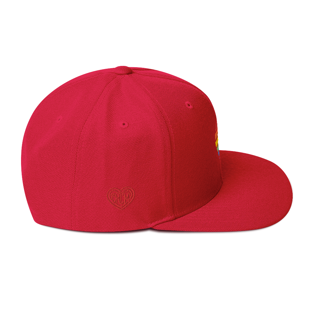 Casquette Snapback - COEUR ARC EN CIEL