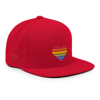 Casquette Snapback - COEUR ARC EN CIEL