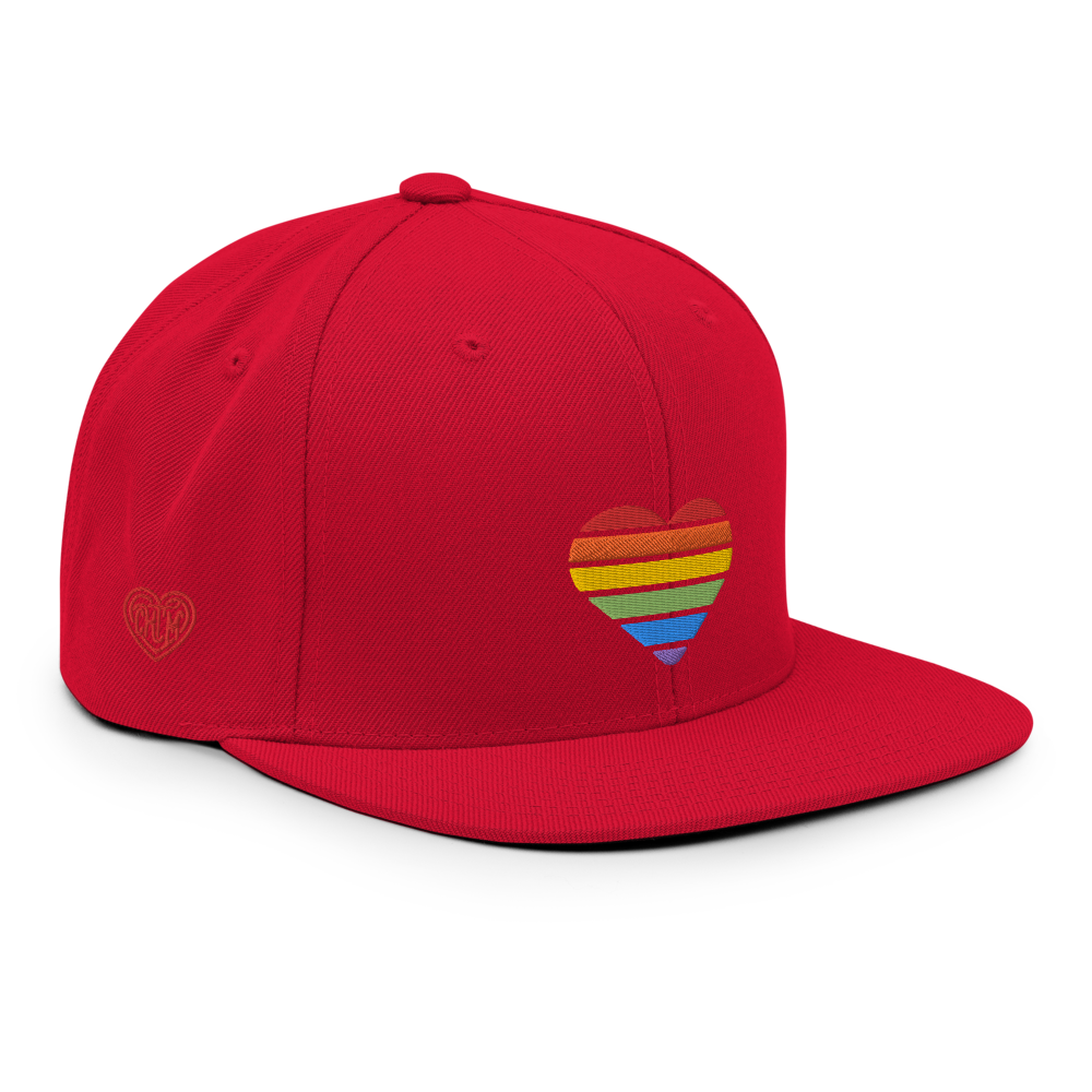 Casquette Snapback - COEUR ARC EN CIEL
