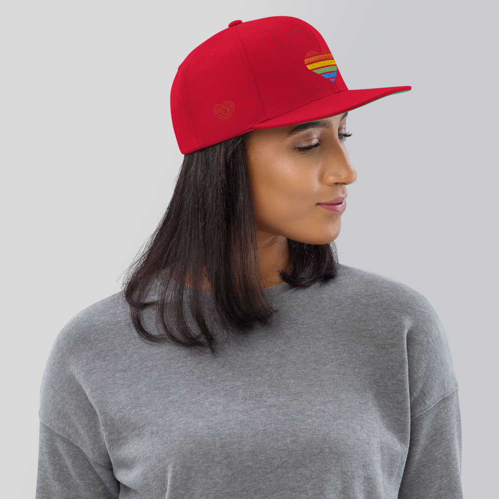 Casquette Snapback - COEUR ARC EN CIEL