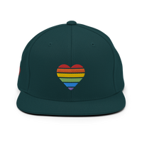 Casquette Snapback - COEUR ARC EN CIEL