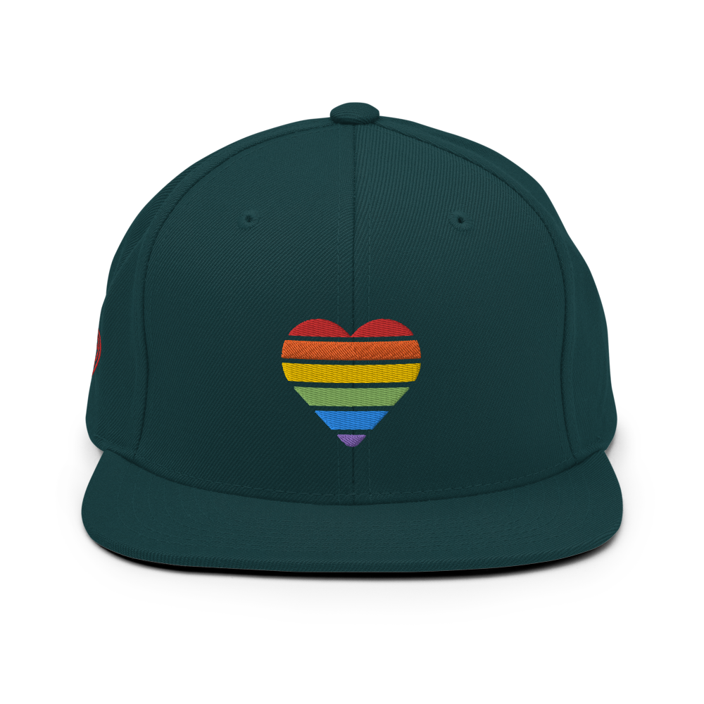 Casquette Snapback - COEUR ARC EN CIEL