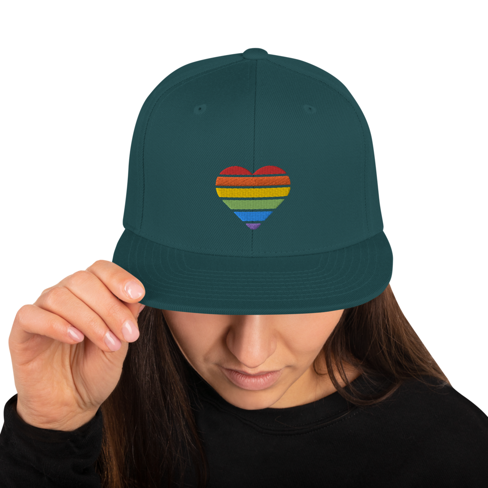 Casquette Snapback - COEUR ARC EN CIEL