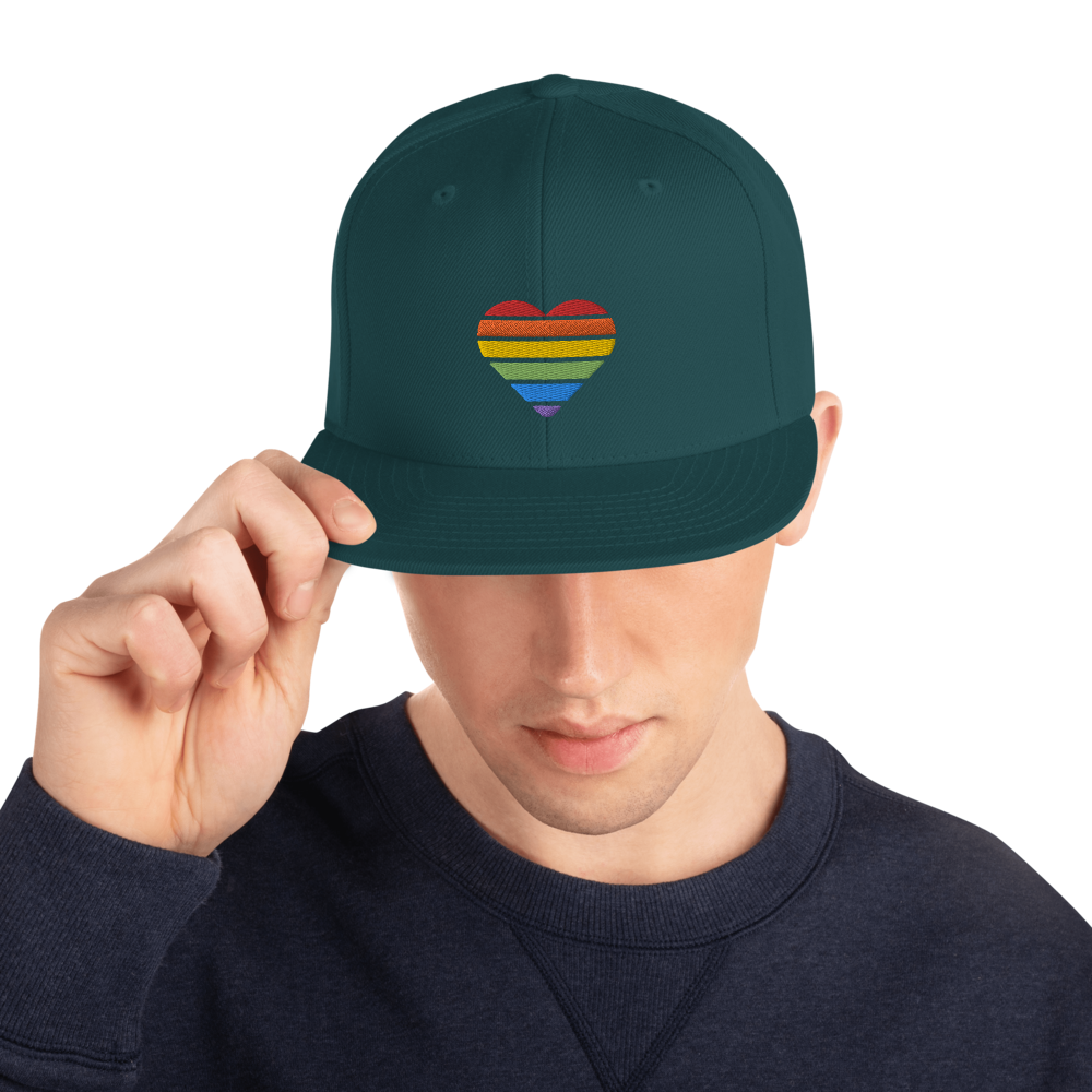 Casquette Snapback - COEUR ARC EN CIEL
