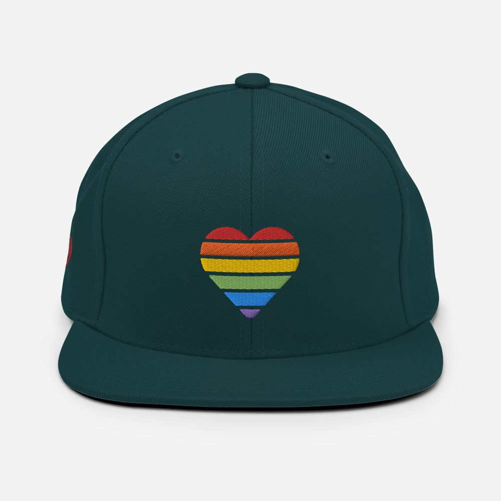 Casquette Snapback - COEUR ARC EN CIEL
