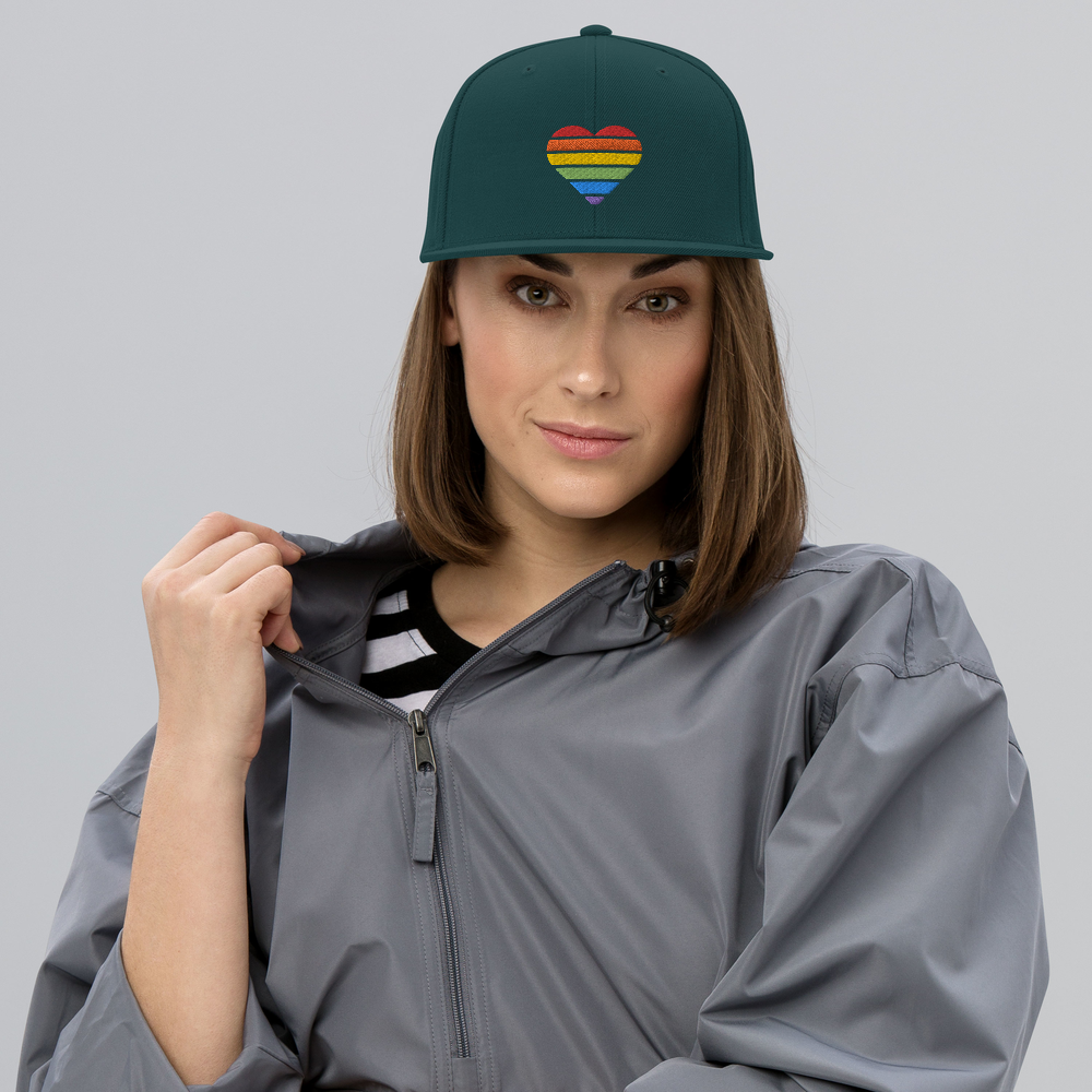 Casquette Snapback - COEUR ARC EN CIEL