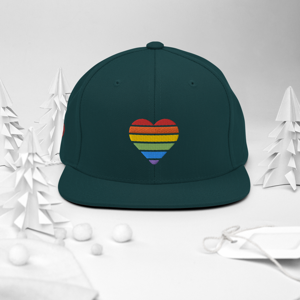 Casquette Snapback - COEUR ARC EN CIEL