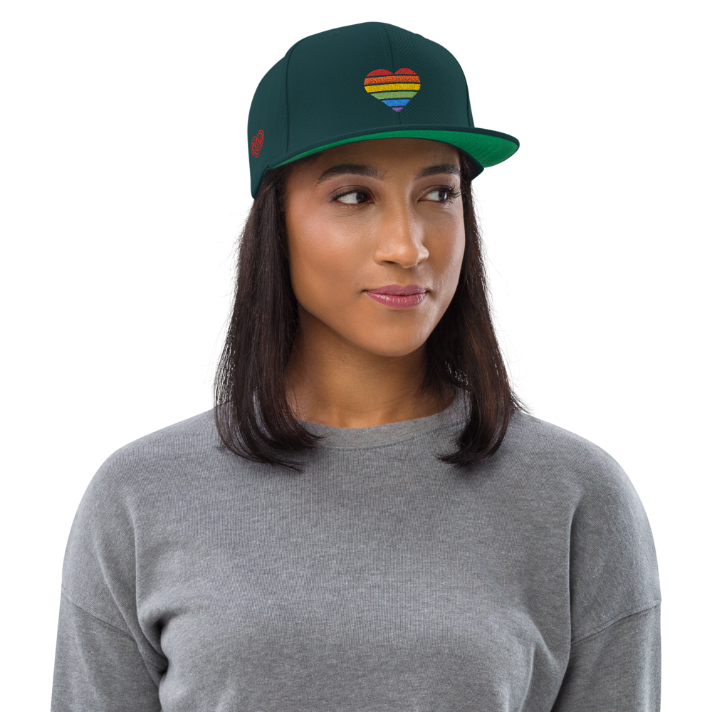 Casquette Snapback - COEUR ARC EN CIEL