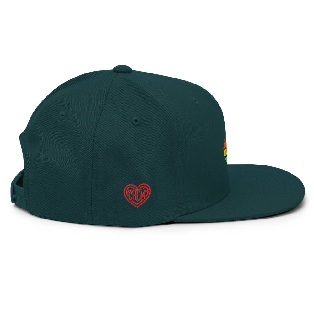 Casquette Snapback - COEUR ARC EN CIEL