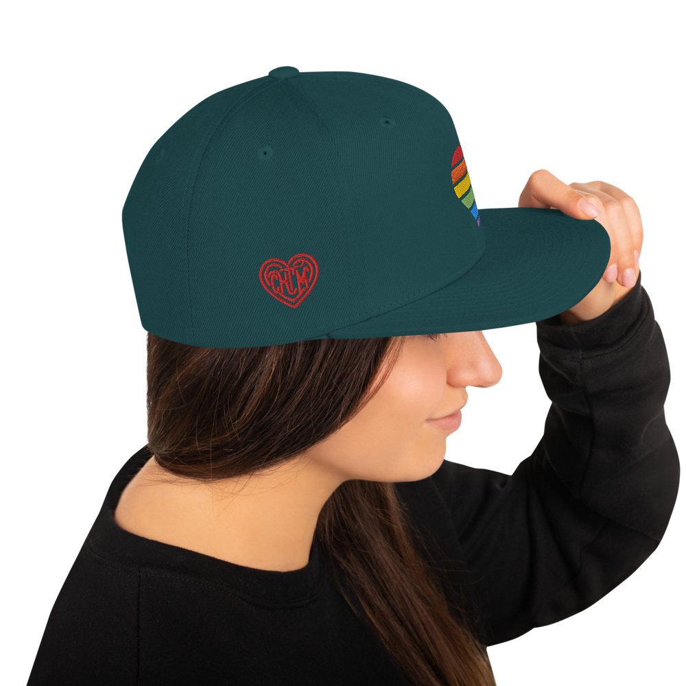 Casquette Snapback - COEUR ARC EN CIEL