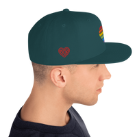Casquette Snapback - COEUR ARC EN CIEL