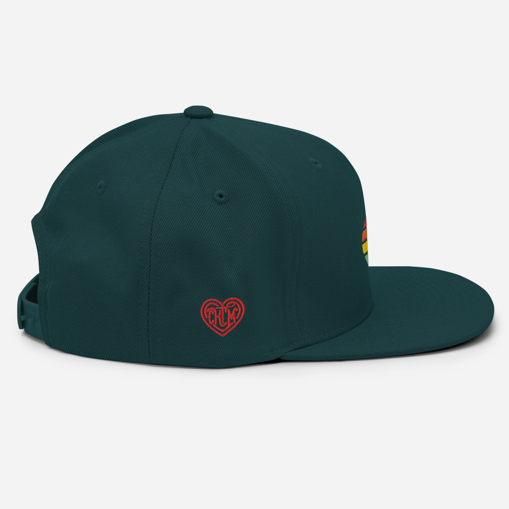Casquette Snapback - COEUR ARC EN CIEL