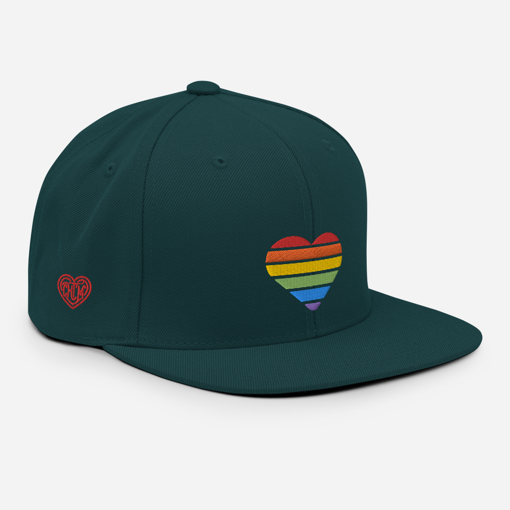 Casquette Snapback - COEUR ARC EN CIEL
