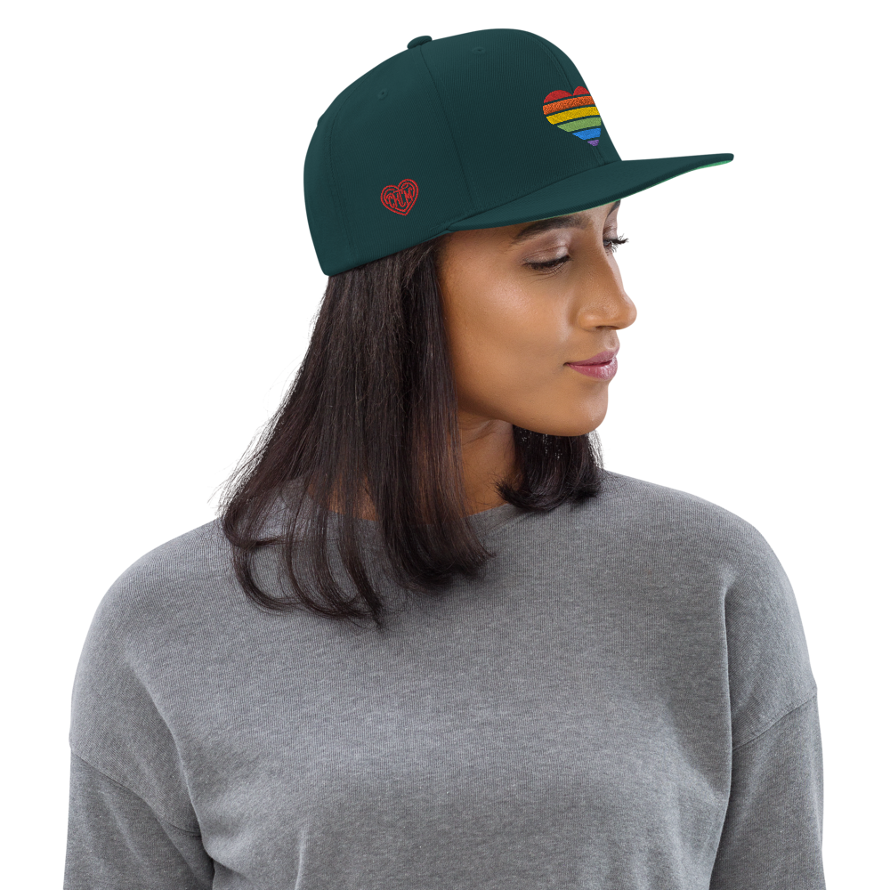 Casquette Snapback - COEUR ARC EN CIEL