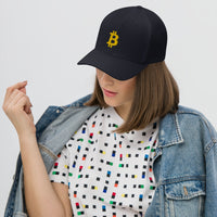 Casquette FLEXFIT brodée - BITCOIN en 3D PUFF -  from chtmboutique by chtmboutique - BITCOIN, CRYPTO, FLEXFIT