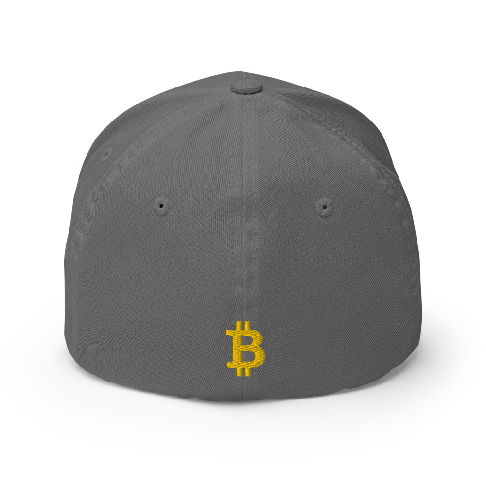 Casquette FLEXFIT brodée - BITCOIN en 3D PUFF -  from chtmboutique by chtmboutique - BITCOIN, CRYPTO, FLEXFIT