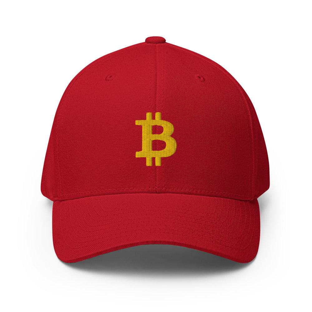 Casquette FLEXFIT brodée - BITCOIN en 3D PUFF -  from chtmboutique by chtmboutique - BITCOIN, CRYPTO, FLEXFIT