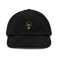 Casquette Écolo Velours Brodée « Ampoule Verte » – Nature
