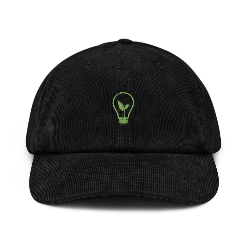 Casquette en velours côtelé brodée