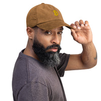 Casquette Crypto Velours Brodée « Bitcoin » – Logo Doré
