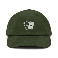 Casquette en velours côtelé - Jeu de cartes