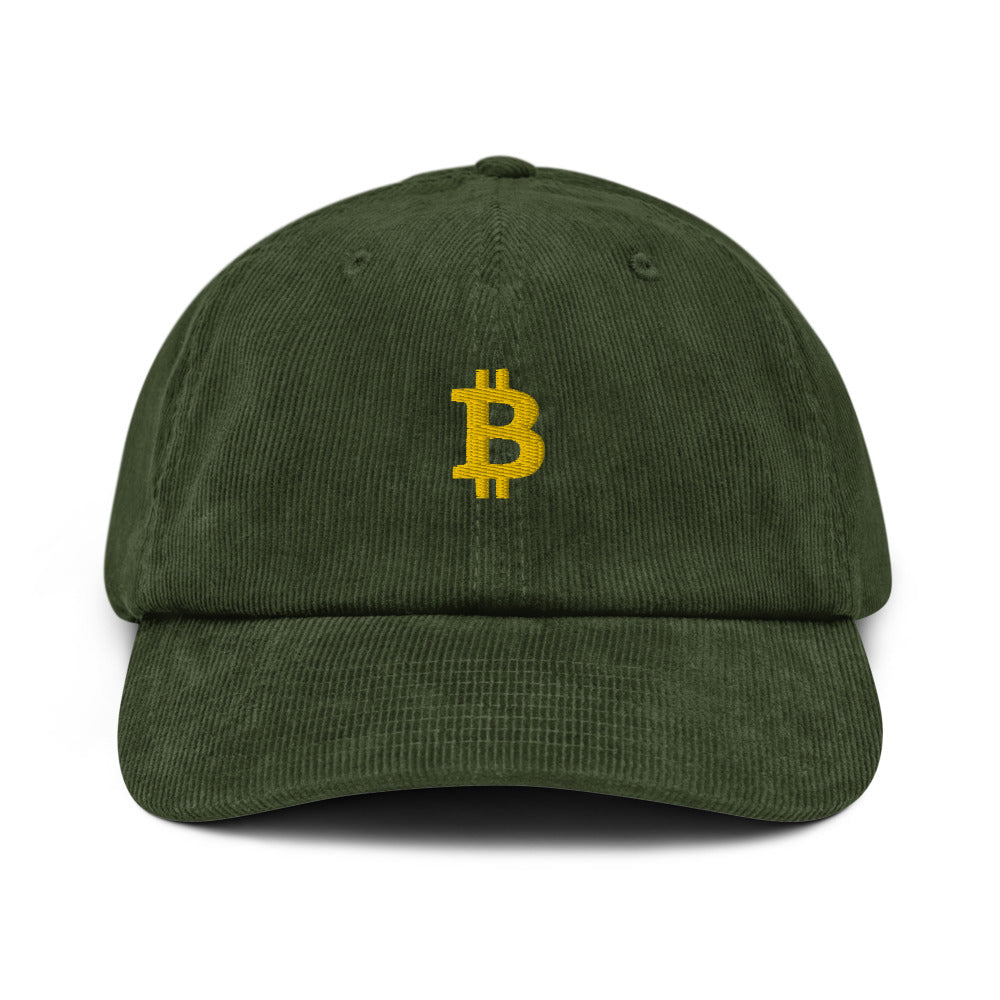 Casquette en velours côtelé brodée - BITCOIN -  from chtmboutique by chtmboutique - BITCOIN, CRYPTO