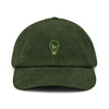Casquette en velours côtelé brodée
