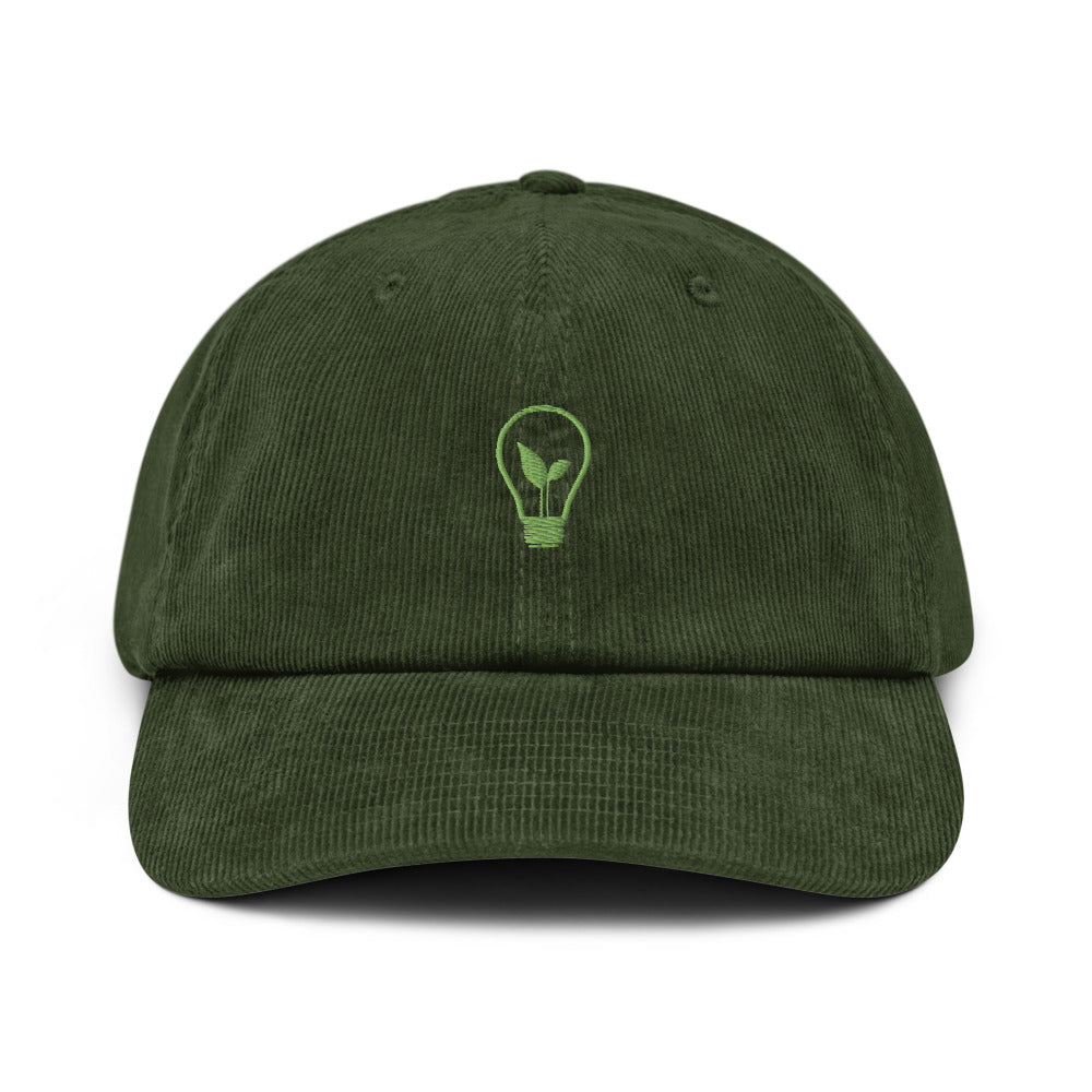 Casquette en velours côtelé brodée
