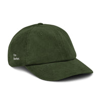 Casquette en velours côtelé brodée - "DO BETTER."