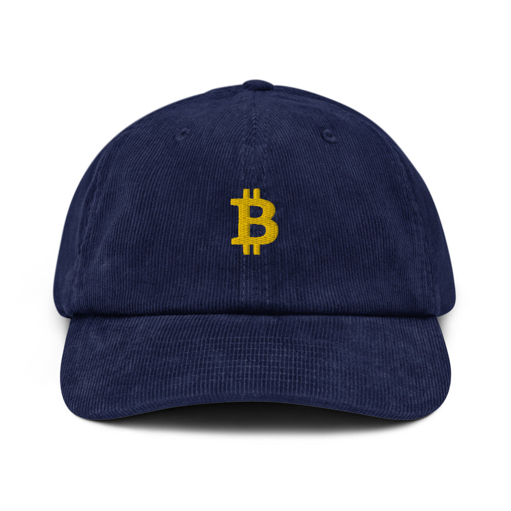 Casquette en velours côtelé brodée - BITCOIN -  from chtmboutique by chtmboutique - BITCOIN, CRYPTO