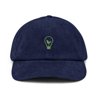 Casquette Écolo Velours Brodée « Ampoule Verte » – Nature
