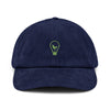 Casquette en velours côtelé brodée