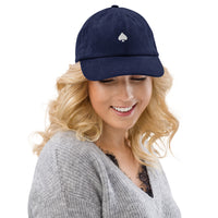 Casquette Poker Velours « As de Pic » Blanc – Broderie Façade