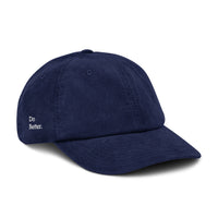 Casquette en velours côtelé brodée - "DO BETTER."
