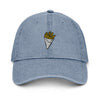 casquette belge en jeans frite