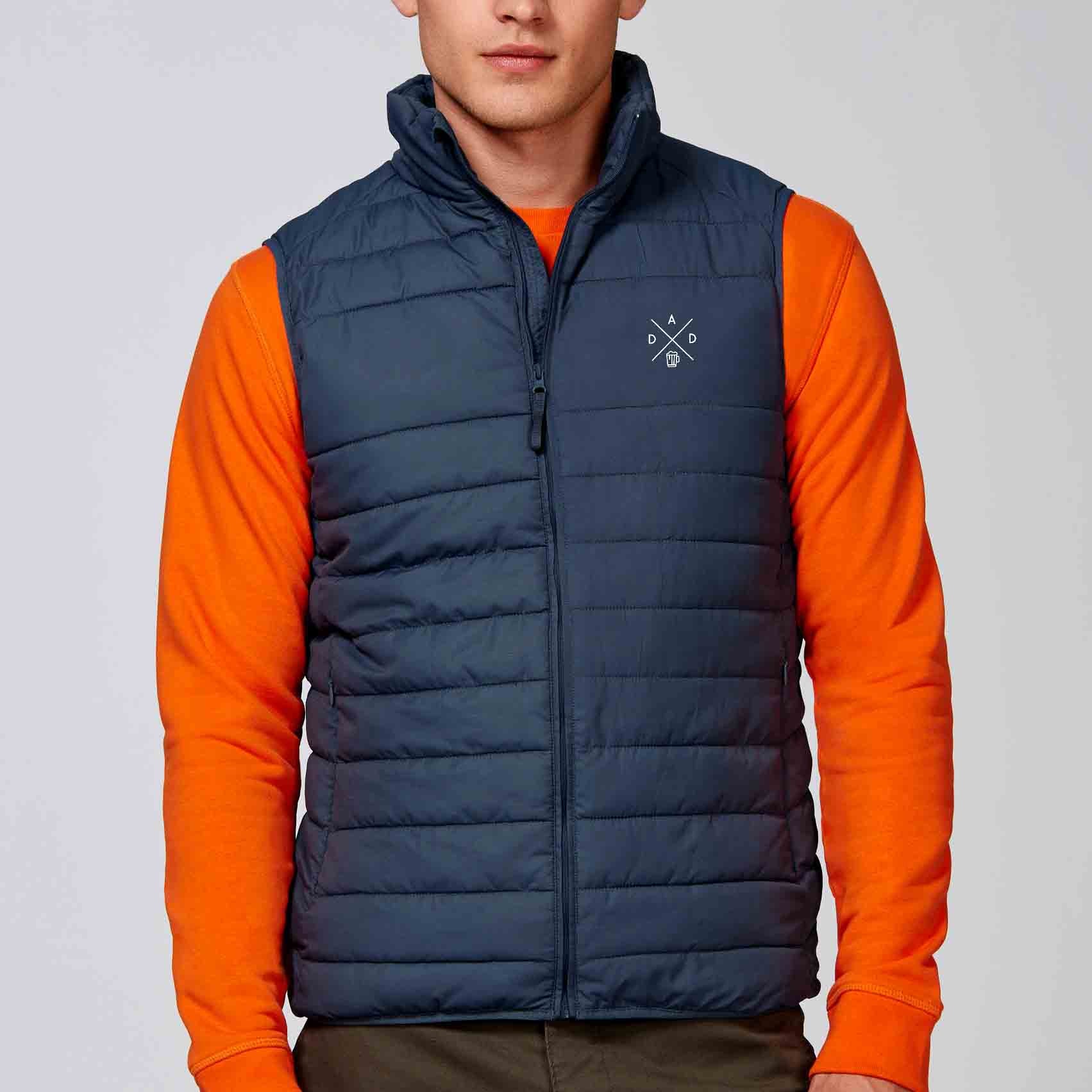 Veste Doudoune Sans Manches brodée - "DAD"