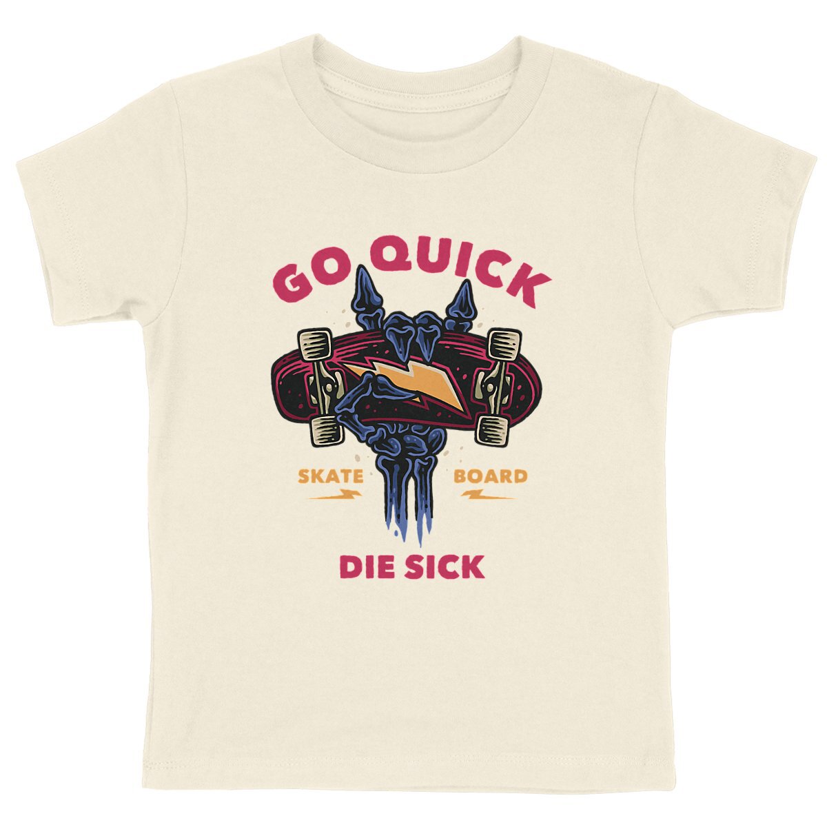T-Shirt enfant - Skateboard Go Quick Die Sick