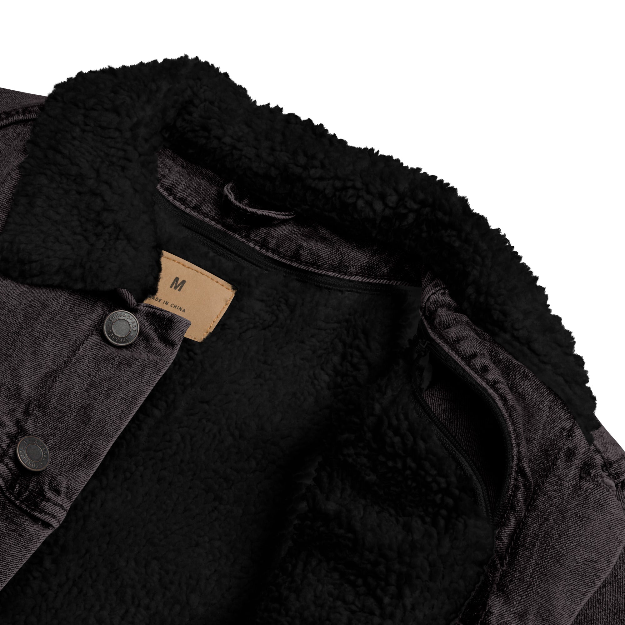 Veste sherpa en jean unisexe - "DAD"