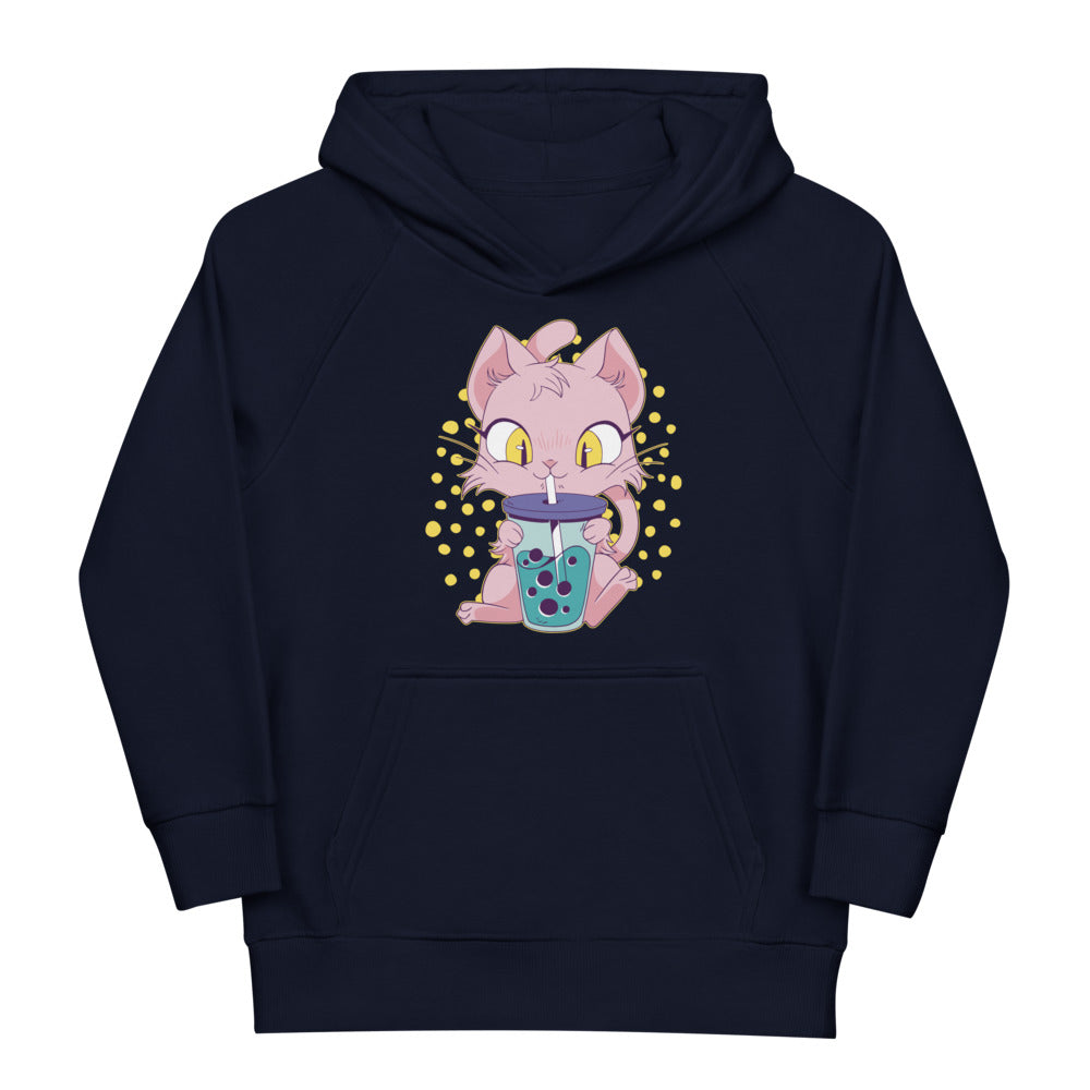 Pull à capuche fille - "CAT BOBATEA"