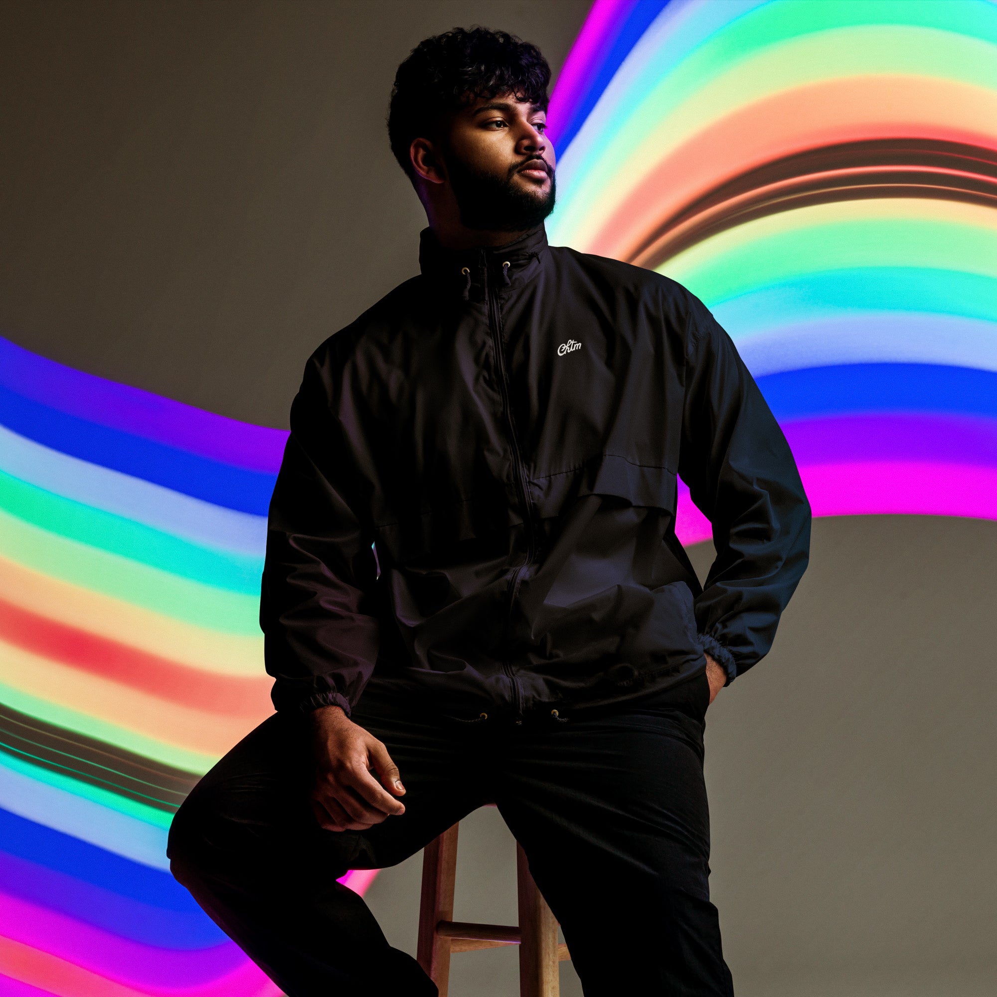 K-Way unisexe brodé - "CHT'M" -  from chtmboutique by chtmboutique - cht'm, cht'm 2023, coupe vent, veste